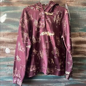 Burgundy Graphic Hoodie